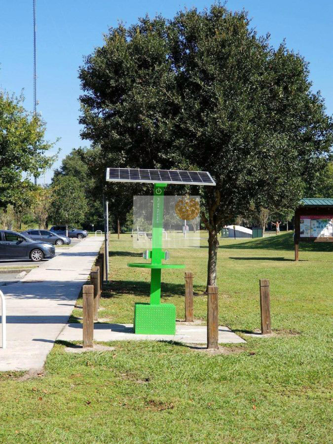 Solar Charging Station For Outdoor Recreation and Parks