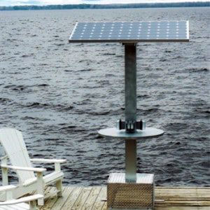 Solar Charging Station For Decks and Patios
